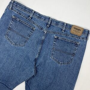 Wrangler Authentics Mens‎ Blue Straight Leg Jeans 42x29 Medium Wash Workwear